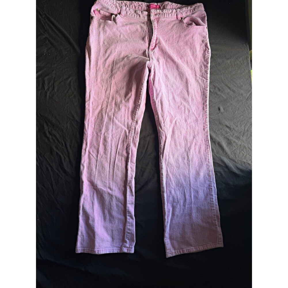 Woman Within Pink Corduroy Plus Size Pants 18W Retro Statement Elle Woods